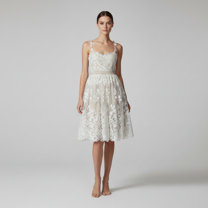 Vestido midi blanco
