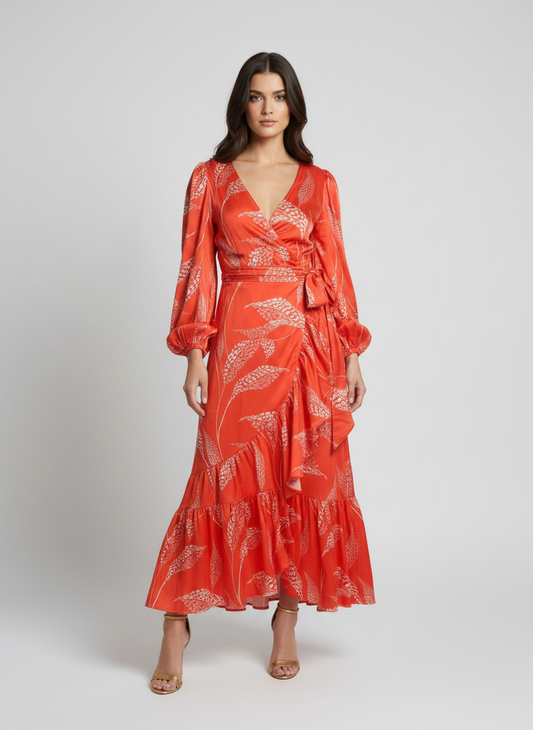 Costera maxi dress naranja