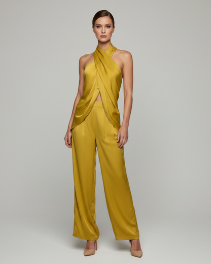 Set asimétrico amarillo