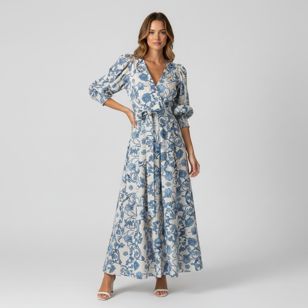Maxi dress giulia blue