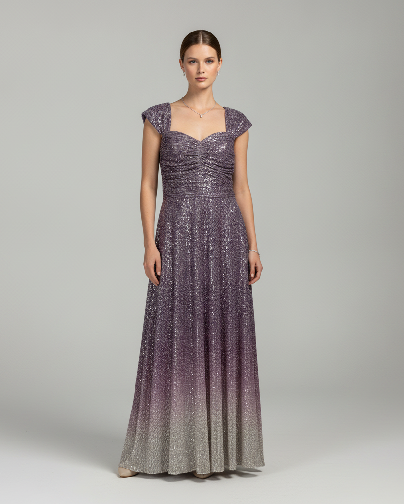 Maxi dress morado galaxia