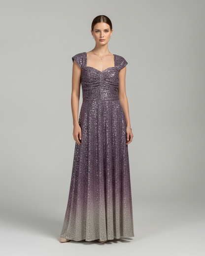 Maxi dress morado galaxia