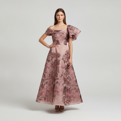 Vestido de fiesta rosa goldi