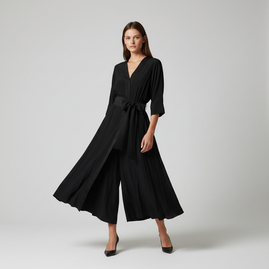 vestido en seda negro