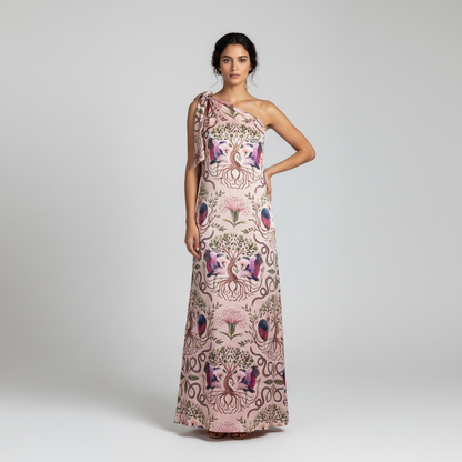 Vestido marisma medio hombro