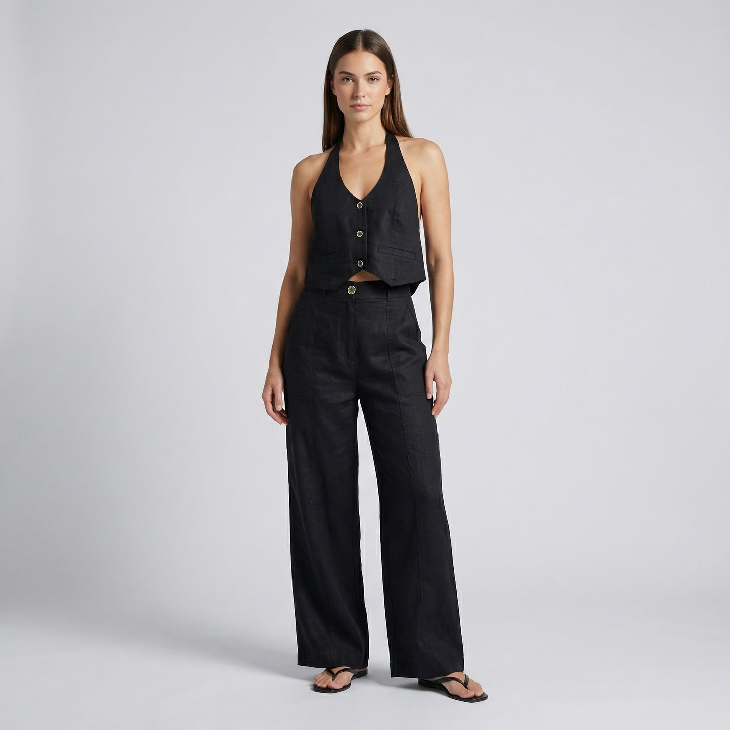Set pants y vest negro