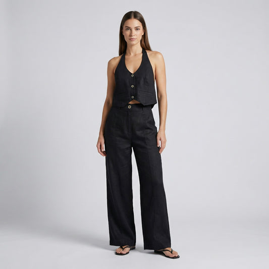 Set pants y vest negro