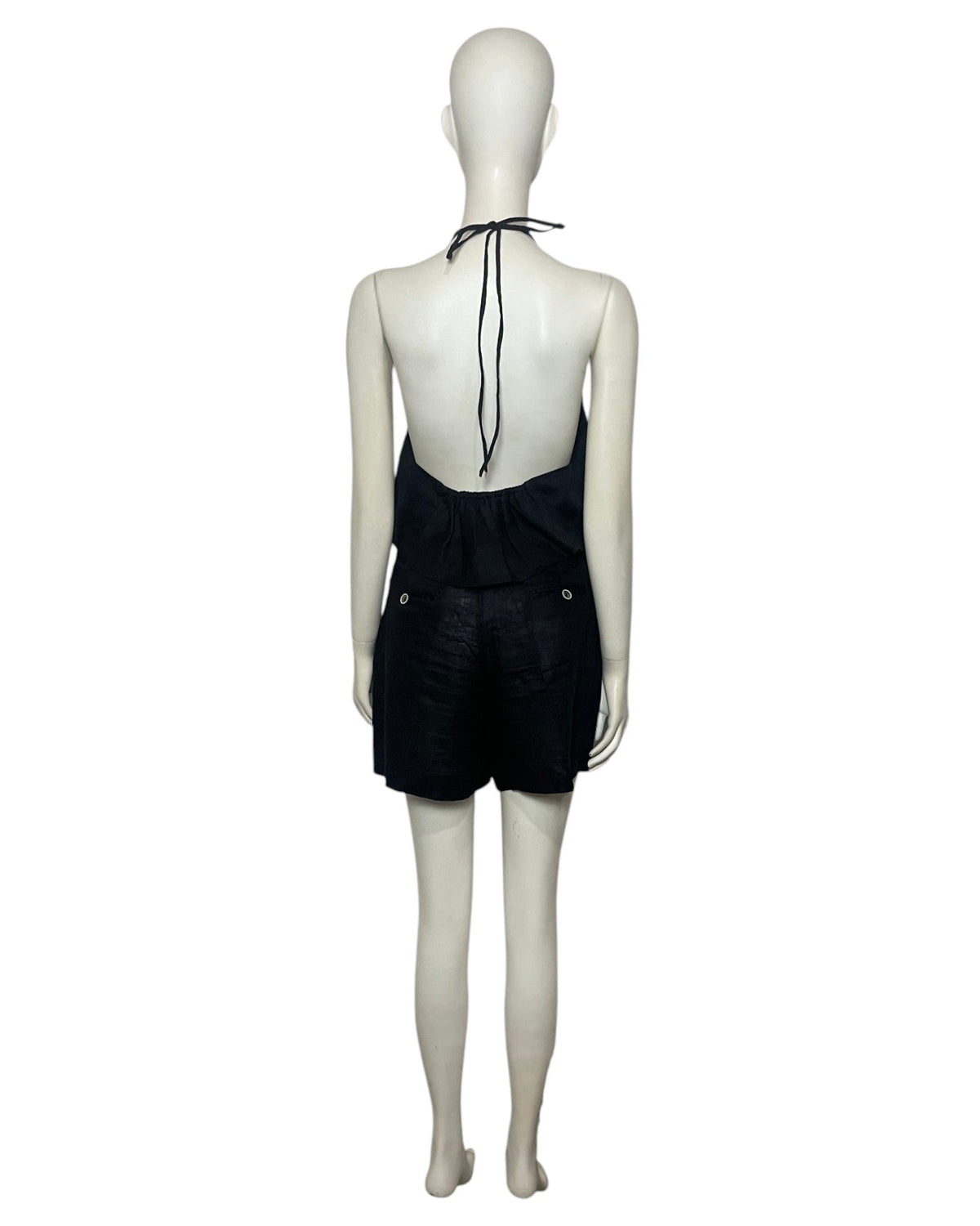 Set short y vest black