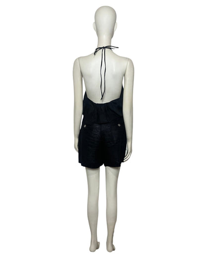 Set short y vest black