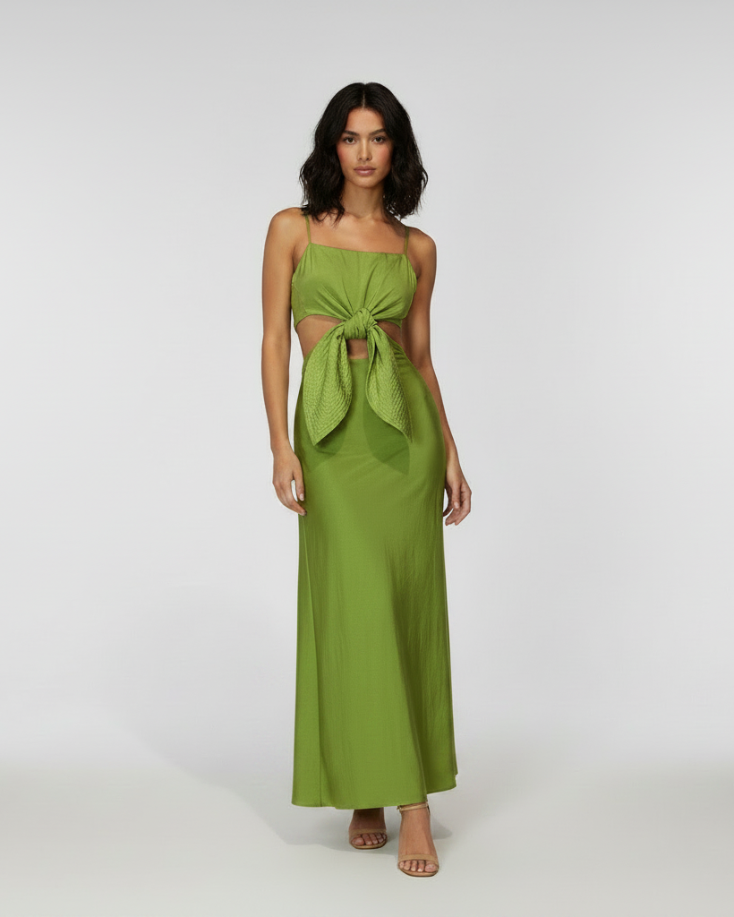 Vestido flor verde