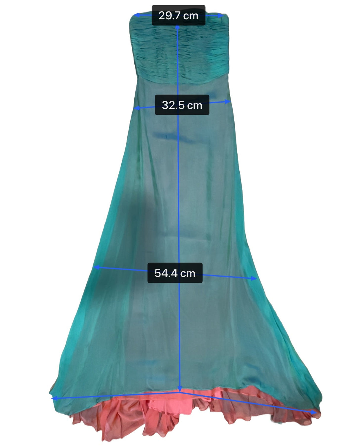 Vestido verde turquesa fajón