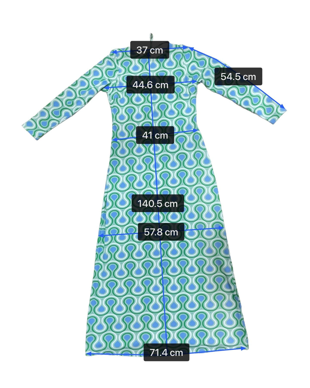 Vestido manga larga vetas