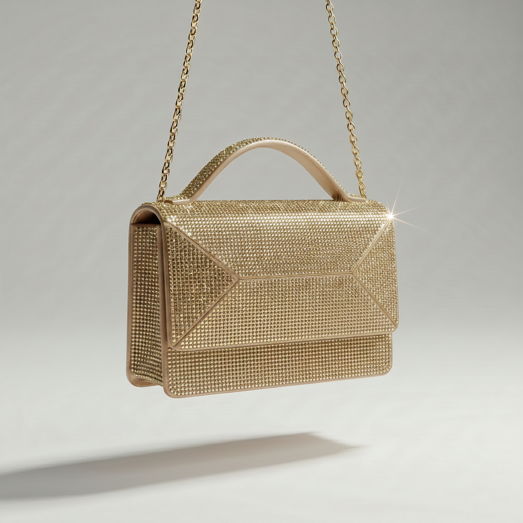 Mini bolso jazz cristal dorado