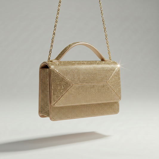 Mini bolso jazz cristal dorado