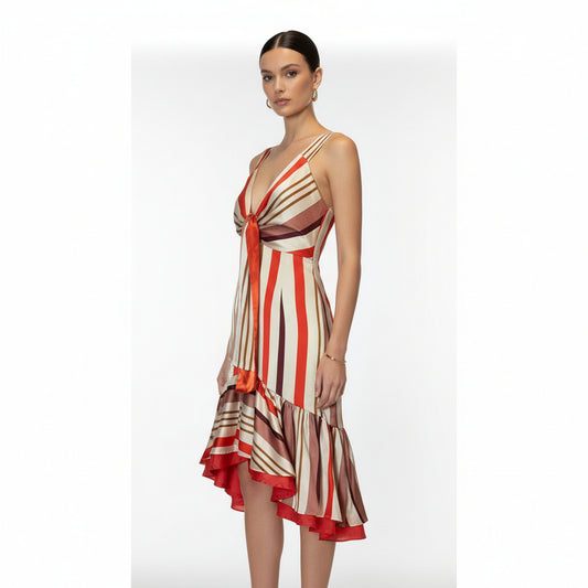 Arbore striped midi dress