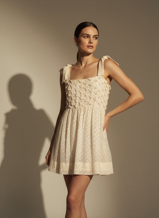 mini dres puntos blancos