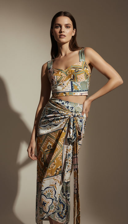 Set top y falda arabescos