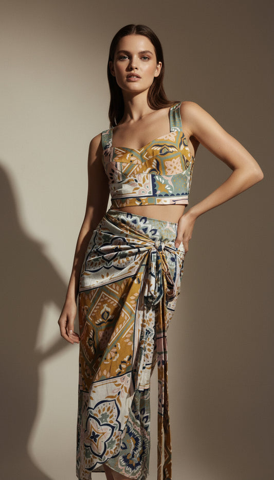 Set top y falda arabescos