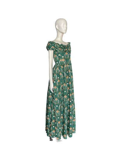 Espliego Lunar Cotton Maxi Dress