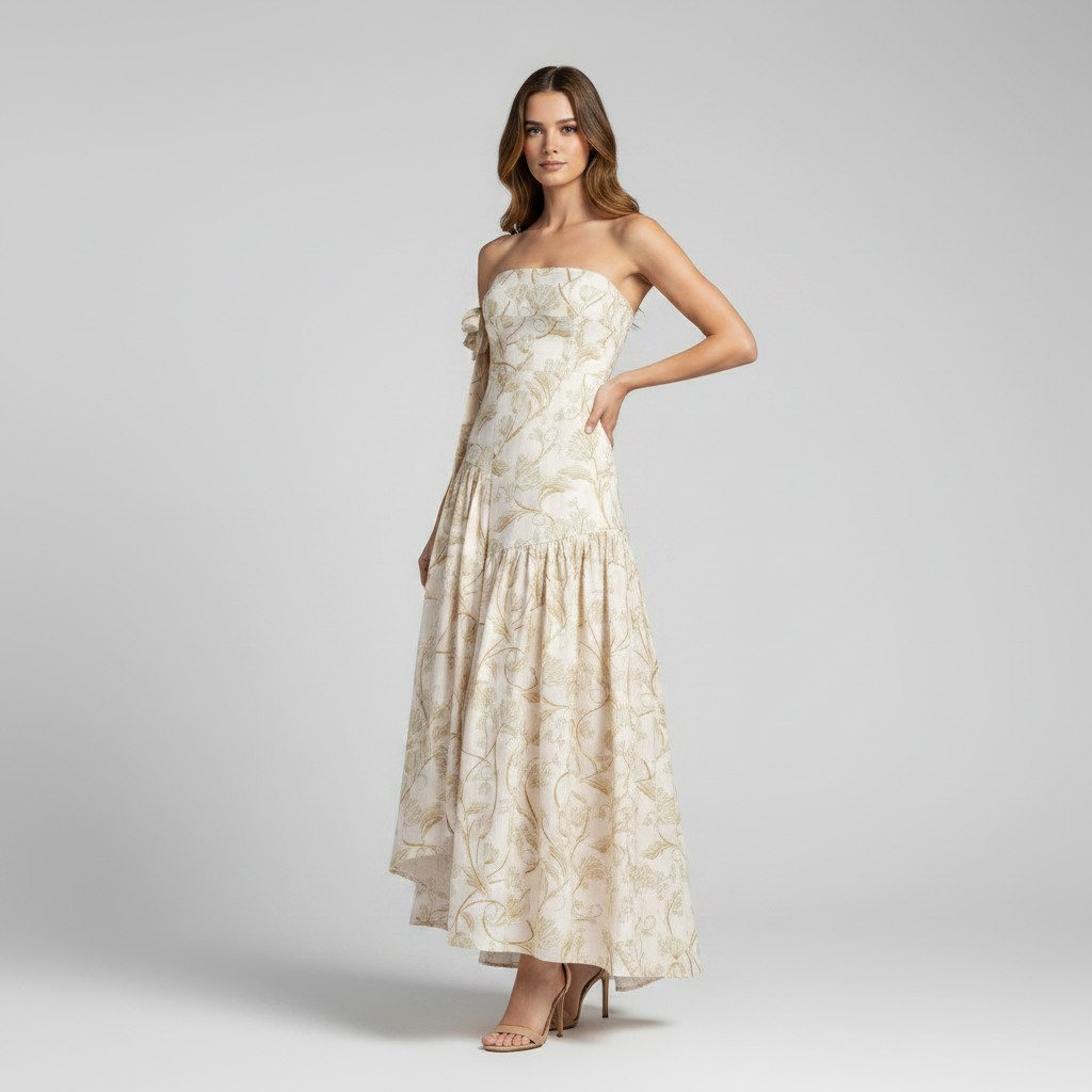 Maxi dress palmarie perla