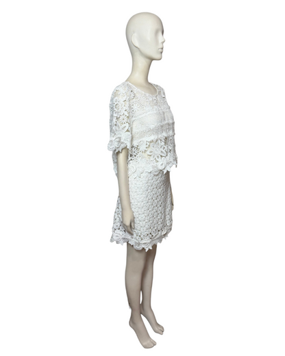 Set blanco top y falda
