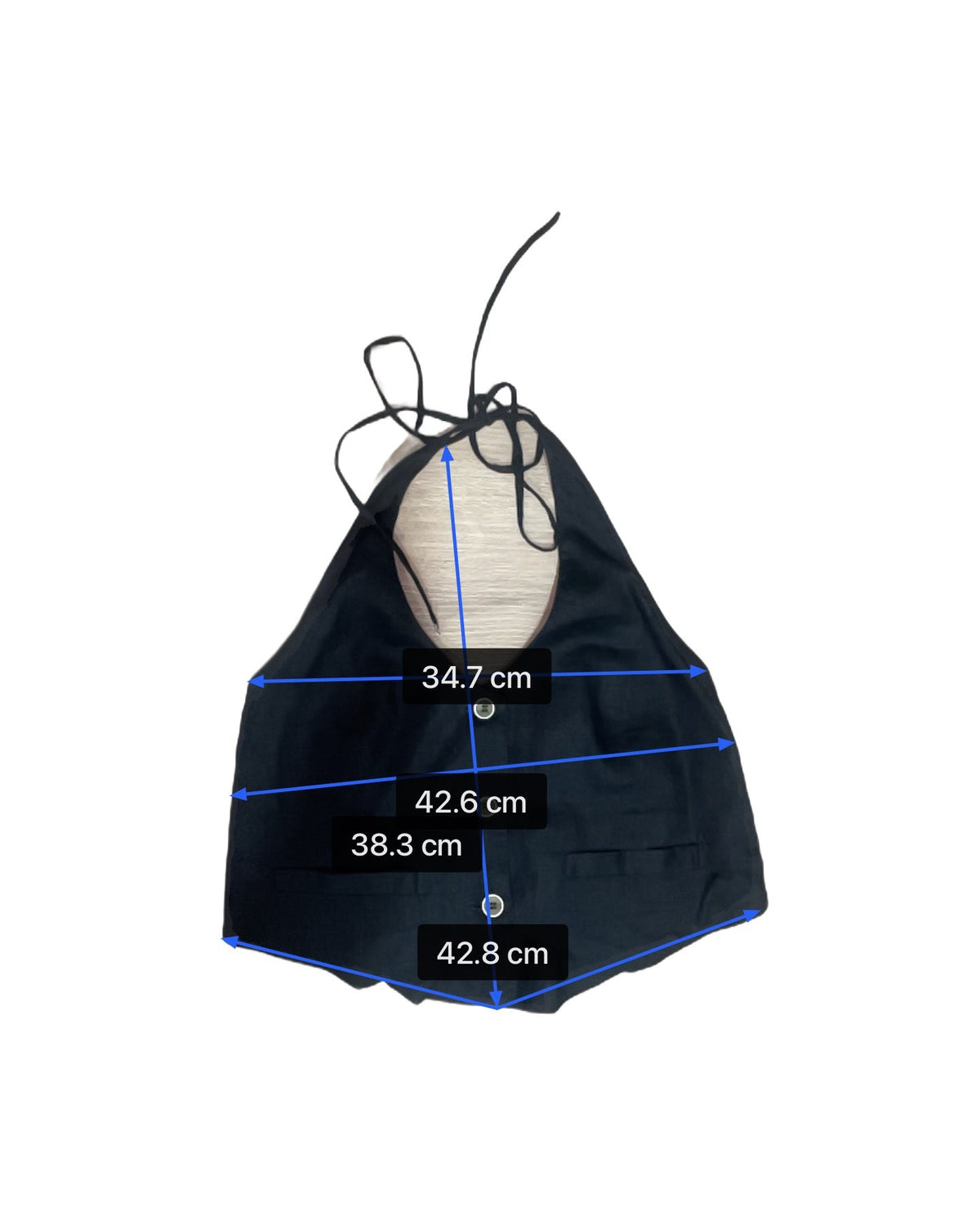 Set short y vest black
