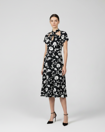 Lea embroidered midi dress