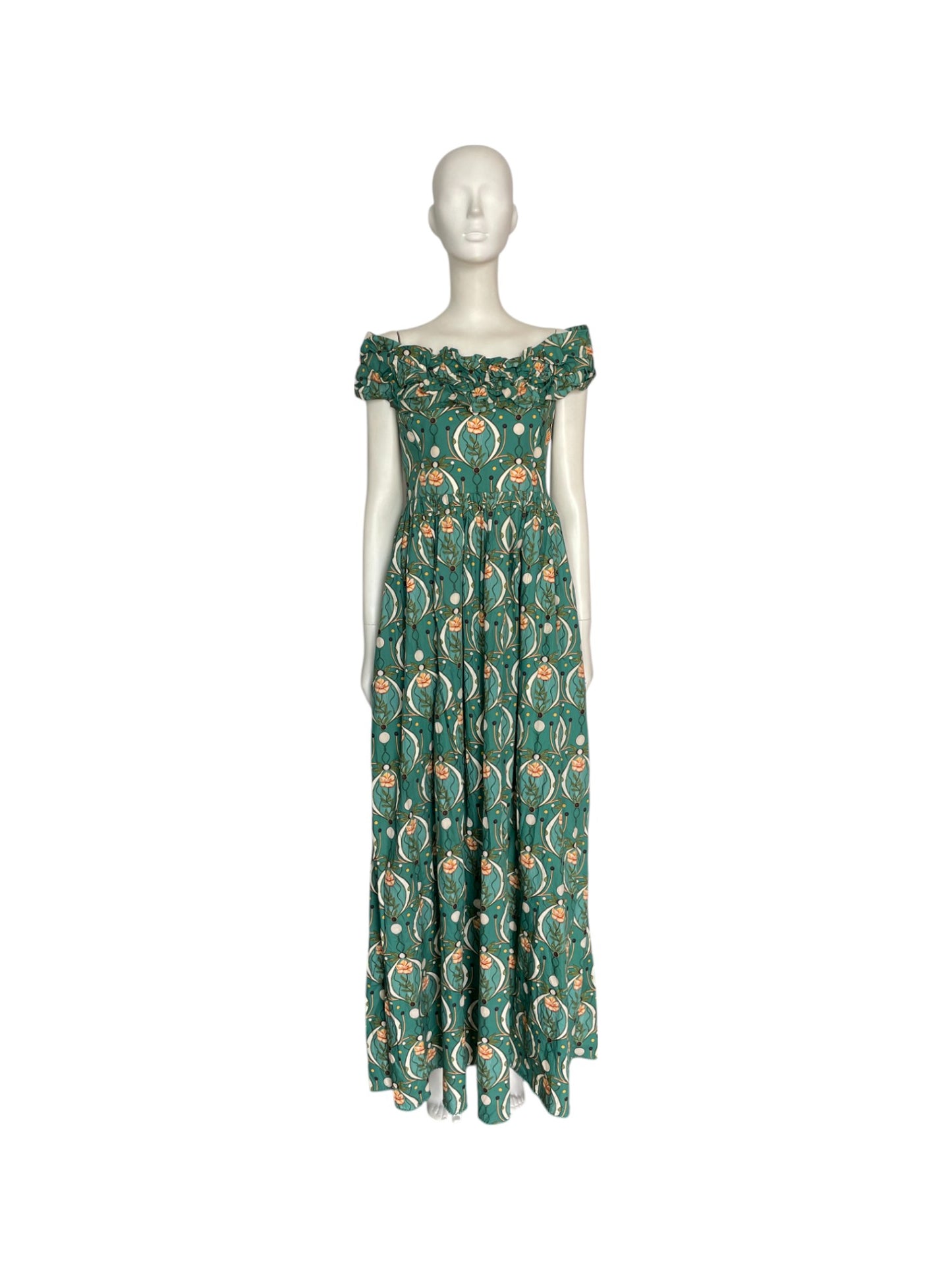 Espliego Lunar Cotton Maxi Dress